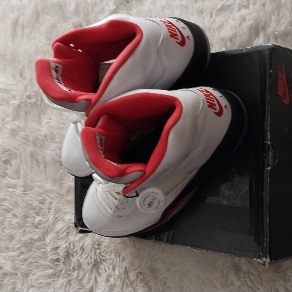 Nike Air Jordan Retro White OG 5s W/ Nike Air on back Size 12 - Picture 7 of 12